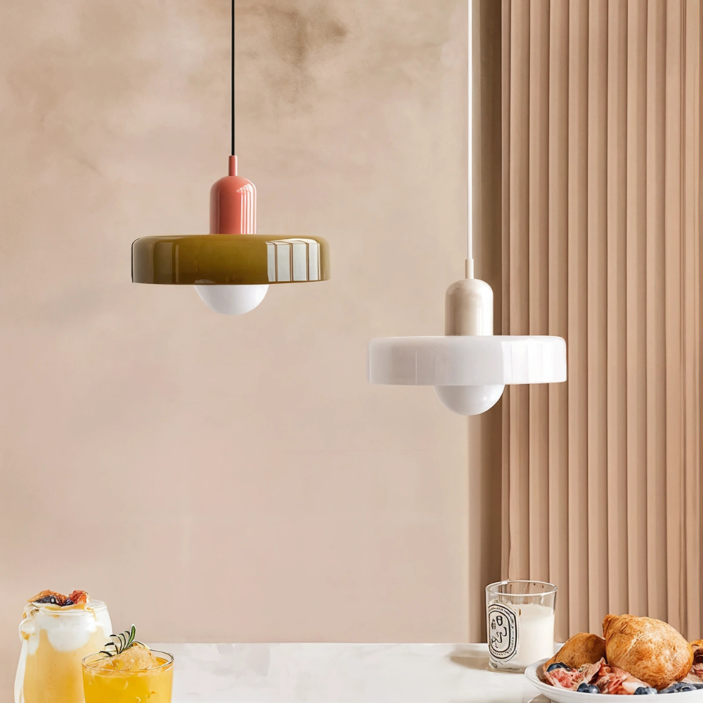 AstraLume Colored Glass Ceiling Fixture Inspired By Bauhaus For Indoor Living Spaces