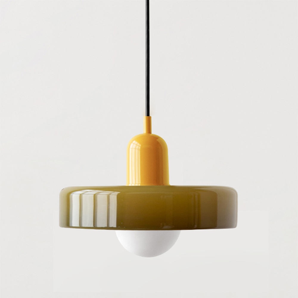 AstraLume Colored Glass Ceiling Fixture Inspired By Bauhaus For Indoor Living Spaces