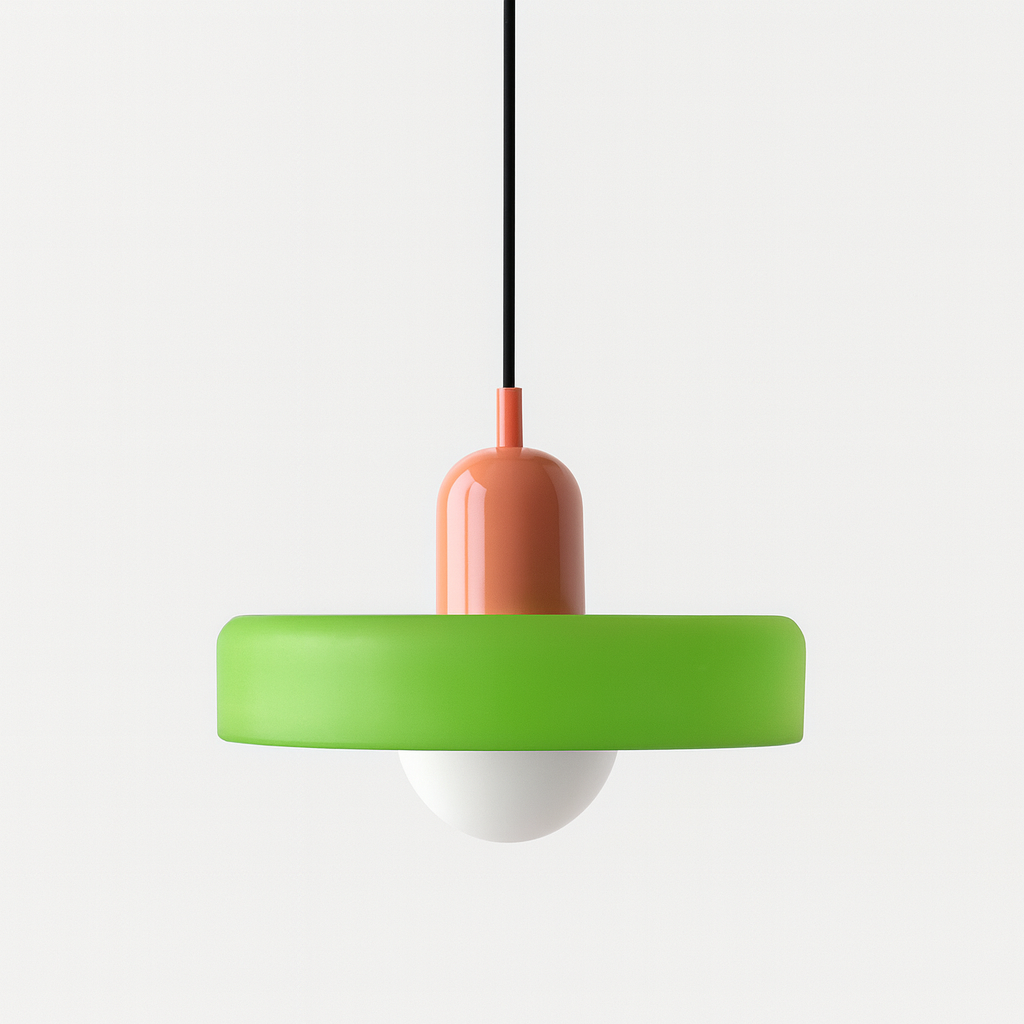 AstraLume Colored Glass Ceiling Fixture Inspired By Bauhaus For Indoor Living Spaces