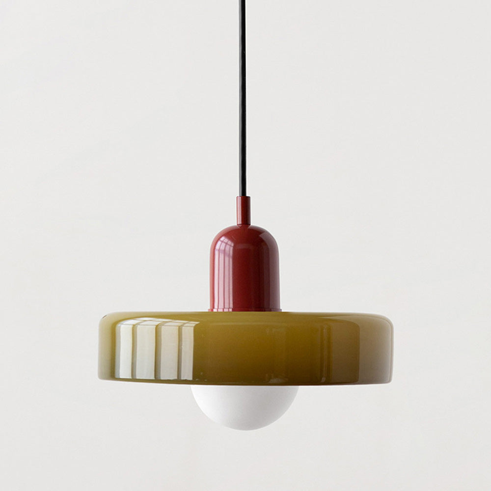 AstraLume Colored Glass Ceiling Fixture Inspired By Bauhaus For Indoor Living Spaces