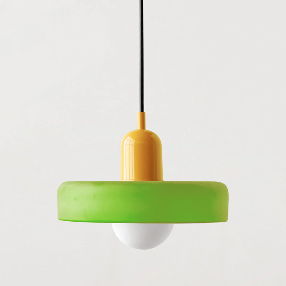 AstraLume Colored Glass Ceiling Fixture Inspired By Bauhaus For Indoor Living Spaces