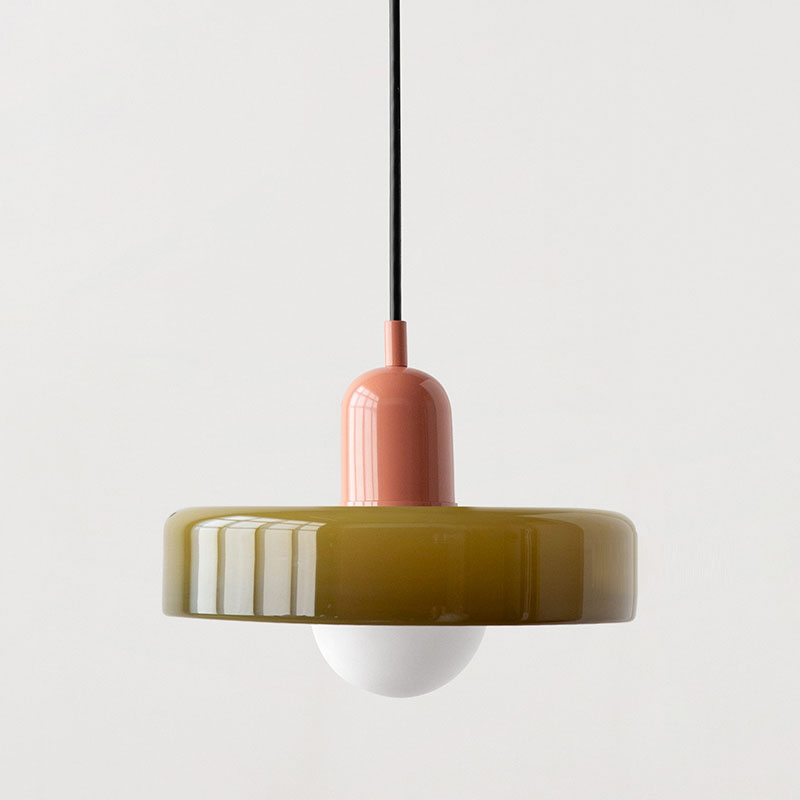 AstraLume Colored Glass Ceiling Fixture Inspired By Bauhaus For Indoor Living Spaces