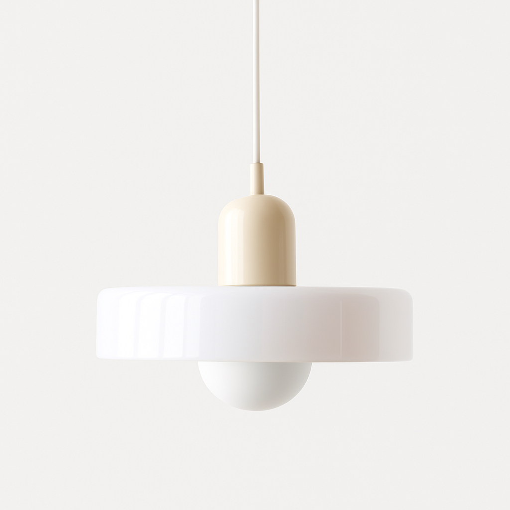 AstraLume Colored Glass Ceiling Fixture Inspired By Bauhaus For Indoor Living Spaces