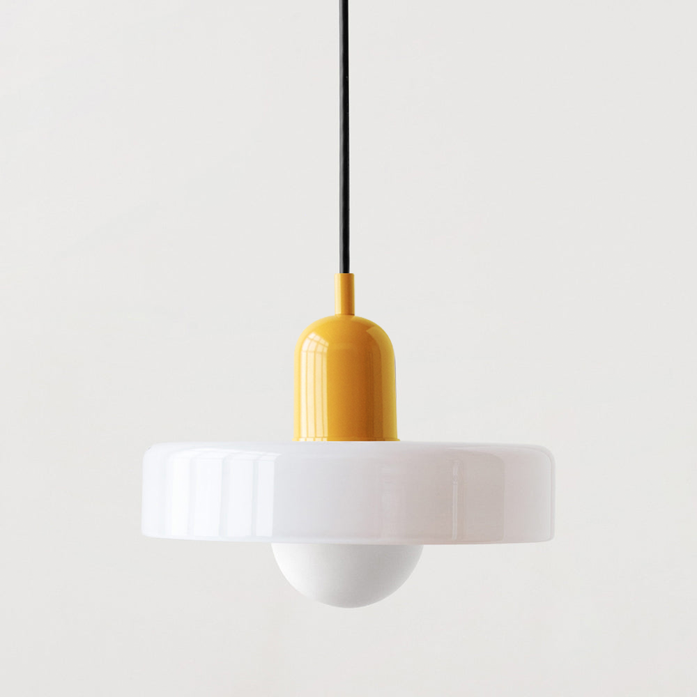 AstraLume Colored Glass Ceiling Fixture Inspired By Bauhaus For Indoor Living Spaces