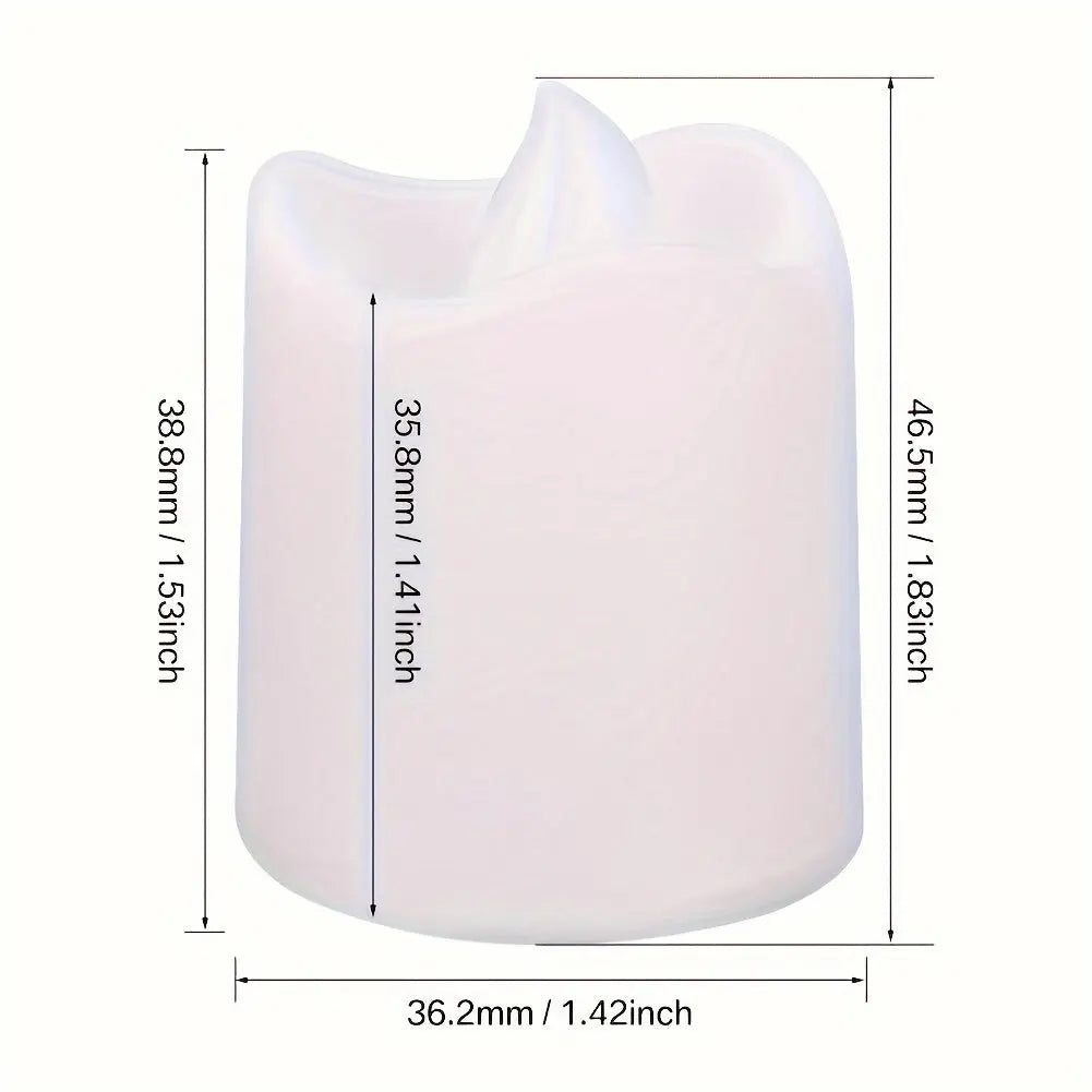 Flameless LED Tea Lights — Warm White Flickering Glow