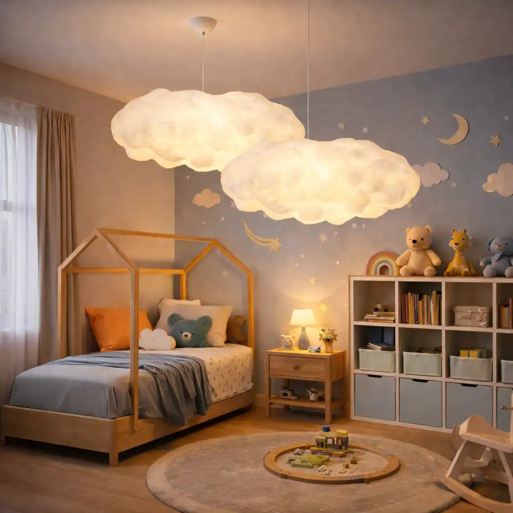 Contemporary Pendant Light With Cloudlike Silhouette For Dining Rooms And Modern Kitchen Areas