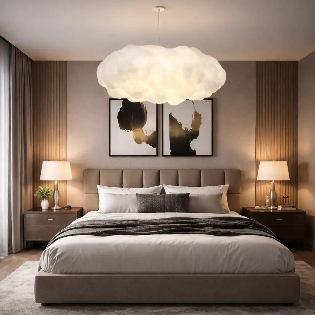 Contemporary Pendant Light With Cloudlike Silhouette For Dining Rooms And Modern Kitchen Areas