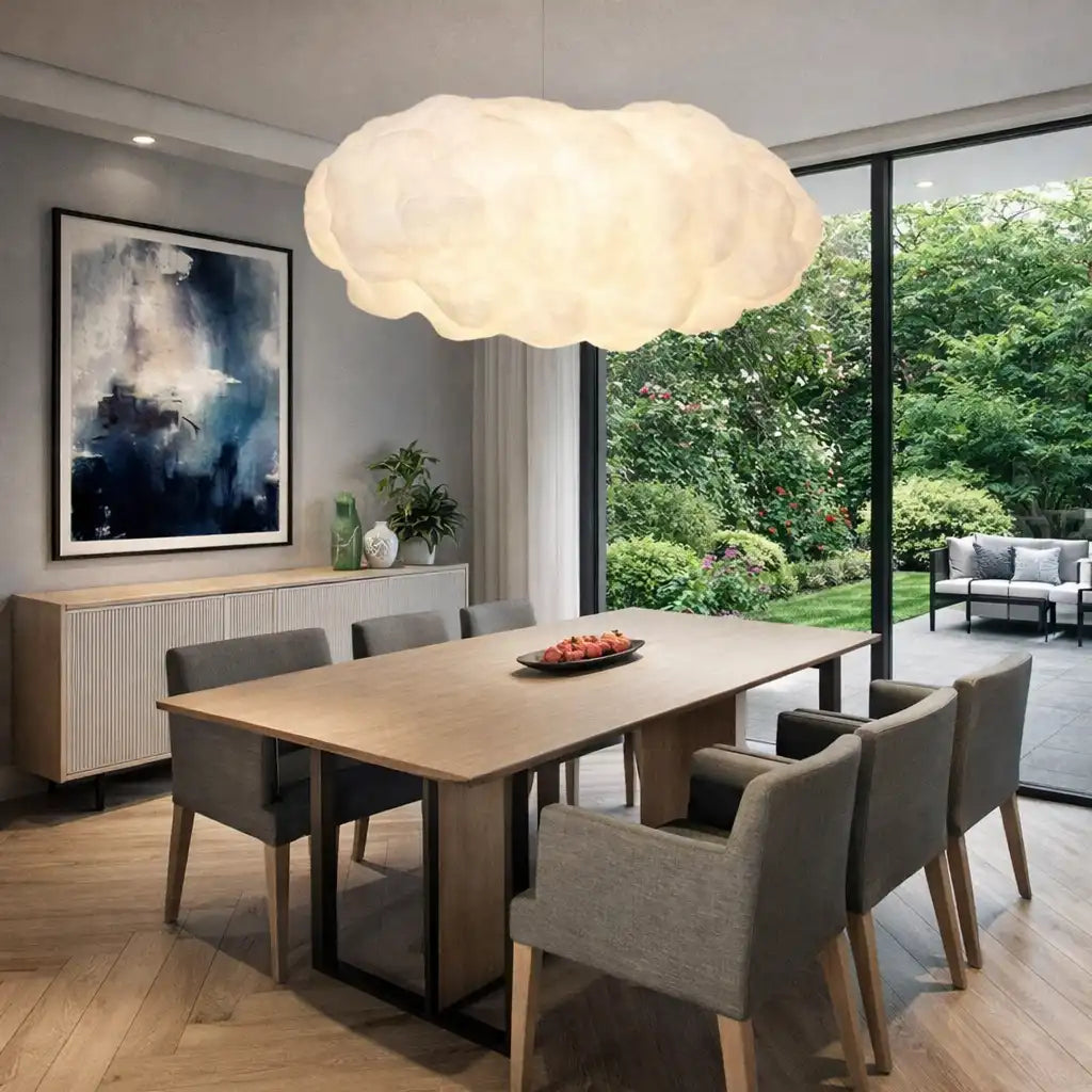 Contemporary Pendant Light With Cloudlike Silhouette For Dining Rooms And Modern Kitchen Areas