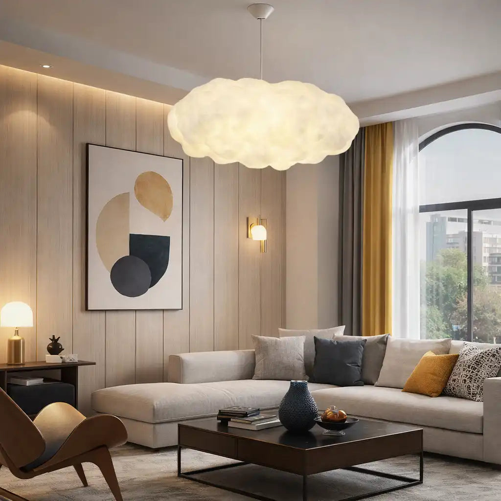 Contemporary Pendant Light With Cloudlike Silhouette For Dining Rooms And Modern Kitchen Areas