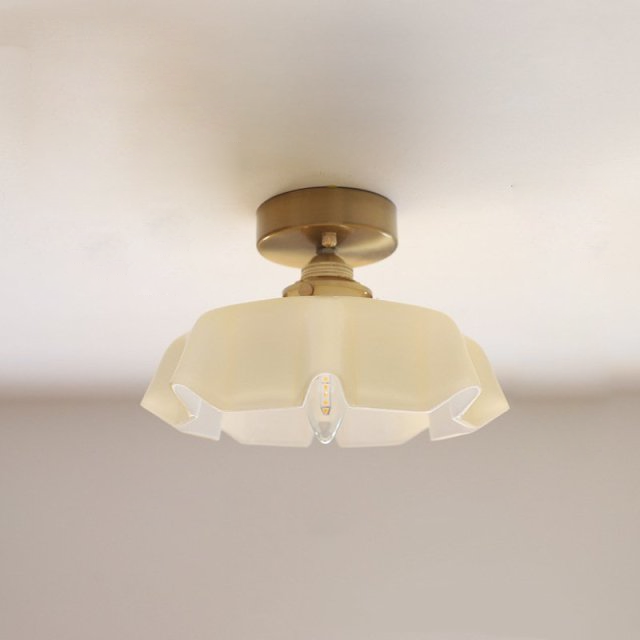 Art Deco Glass Pendant Light With Draped Glass Shade For Elegant Hallway And Living Room Decor
