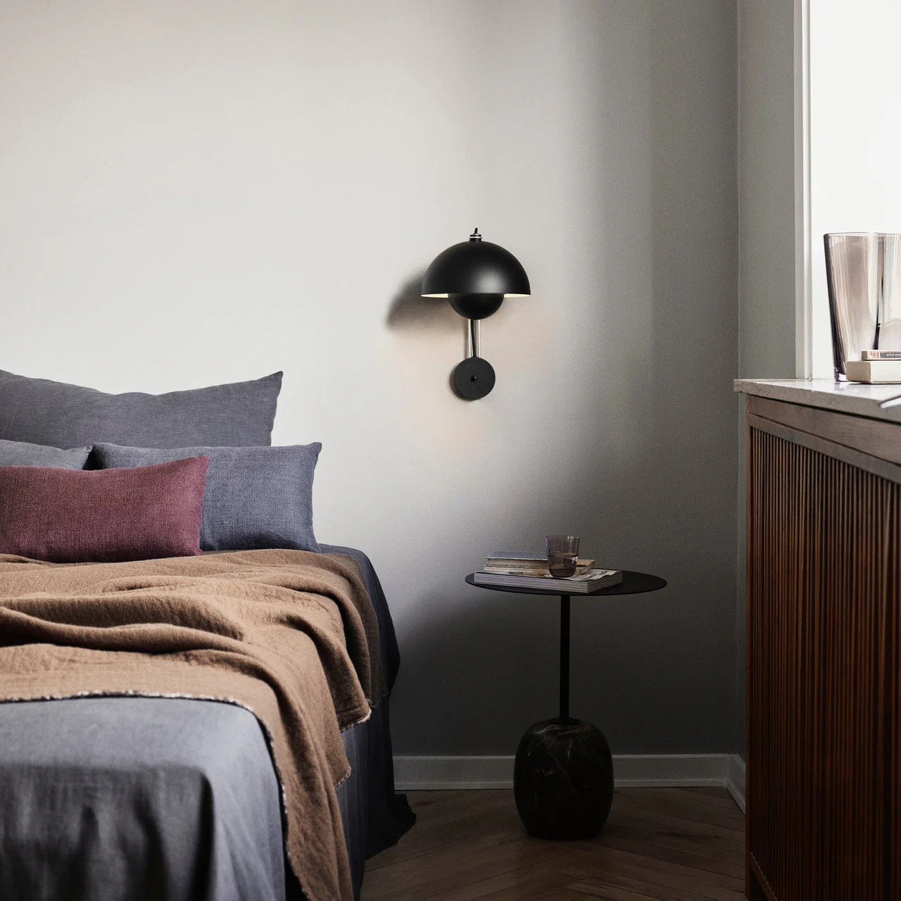 VP9 Wall Lamp With Double Dome Design In 13 Colors, Dimmable E26/E27