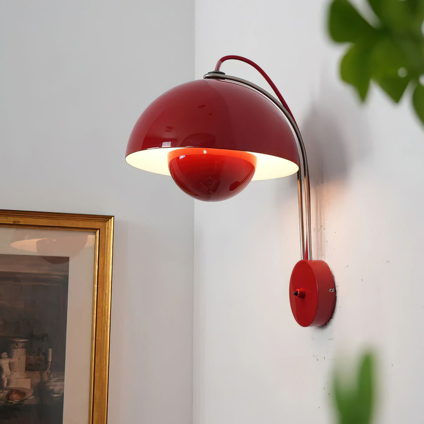 VP9 Wall Lamp With Double Dome Design In 13 Colors, Dimmable E26/E27