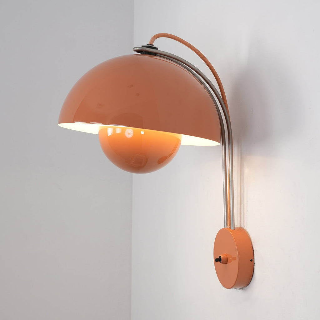 VP9 Wall Lamp With Double Dome Design In 13 Colors, Dimmable E26/E27