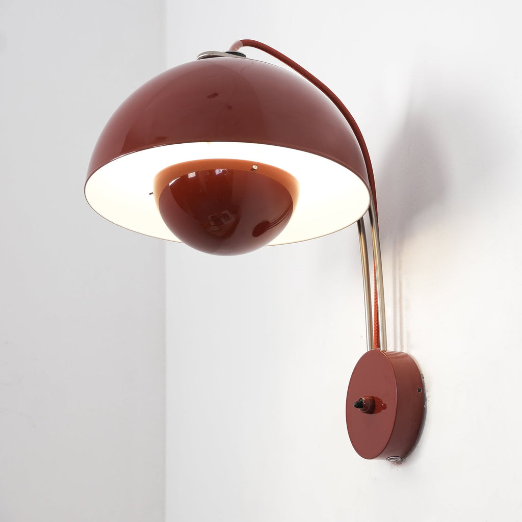 VP9 Wall Lamp With Double Dome Design In 13 Colors, Dimmable E26/E27