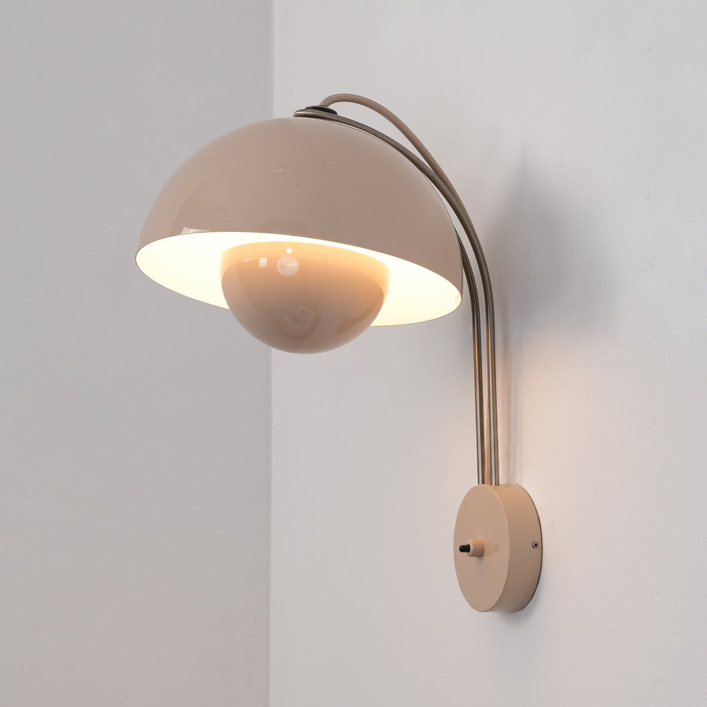 VP9 Wall Lamp With Double Dome Design In 13 Colors, Dimmable E26/E27