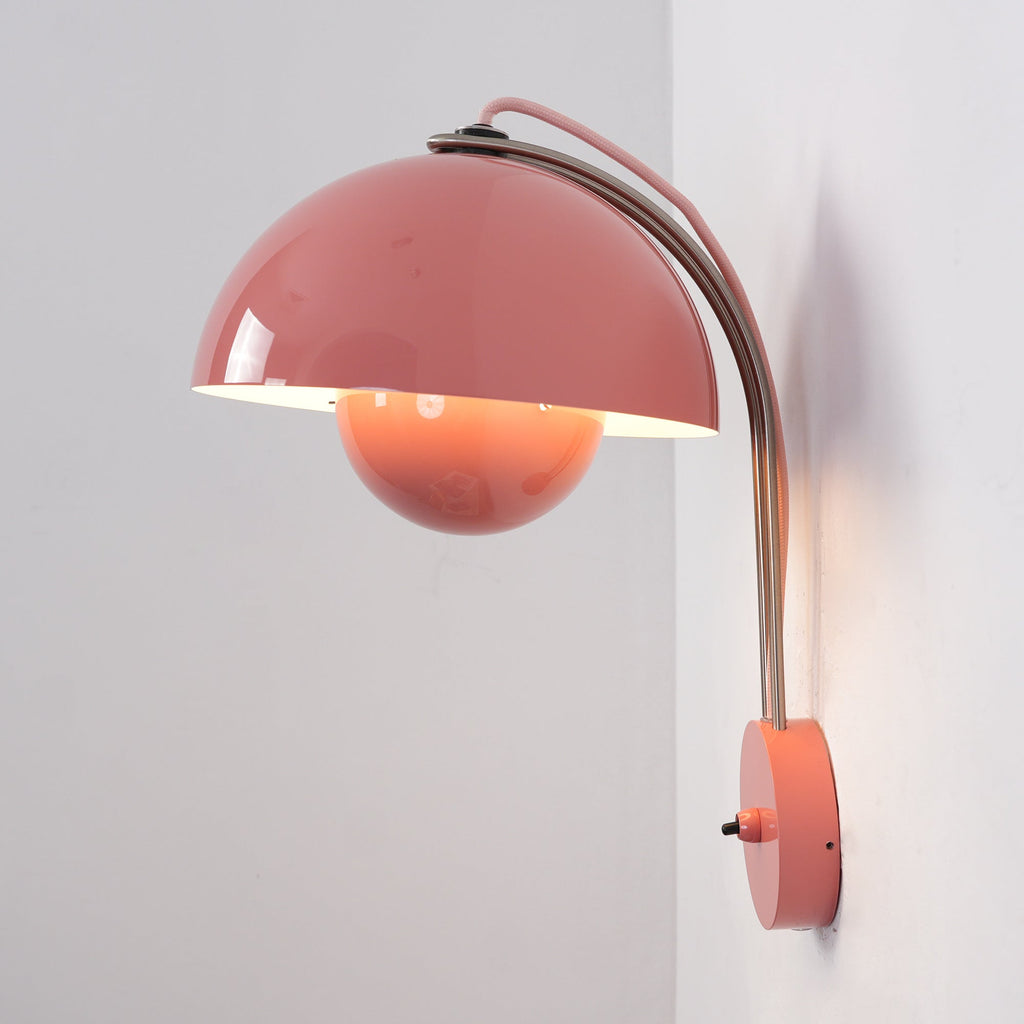 VP9 Wall Lamp With Double Dome Design In 13 Colors, Dimmable E26/E27