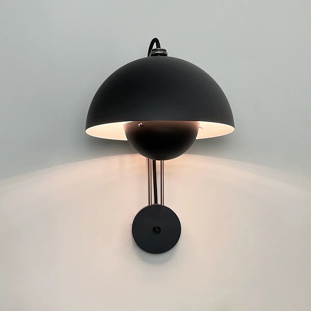 VP9 Wall Lamp With Double Dome Design In 13 Colors, Dimmable E26/E27