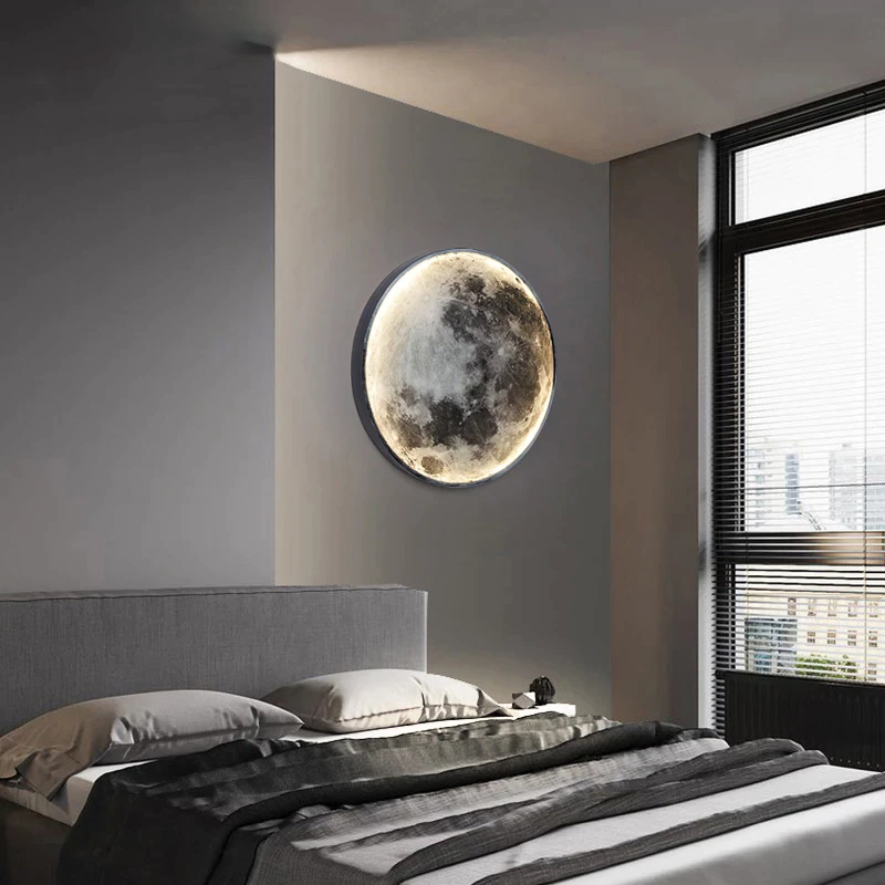 NovaLume Lunar Glow LED Lamp With Dimmable Control For Cozy Bedroom Ambience Decor