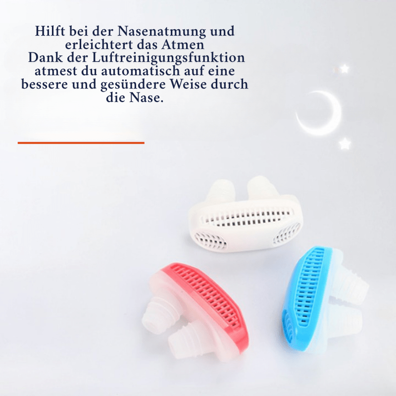 BreezeGuard Snore Reduction Air Filter System — Snore Prevention, Air Purifying Device