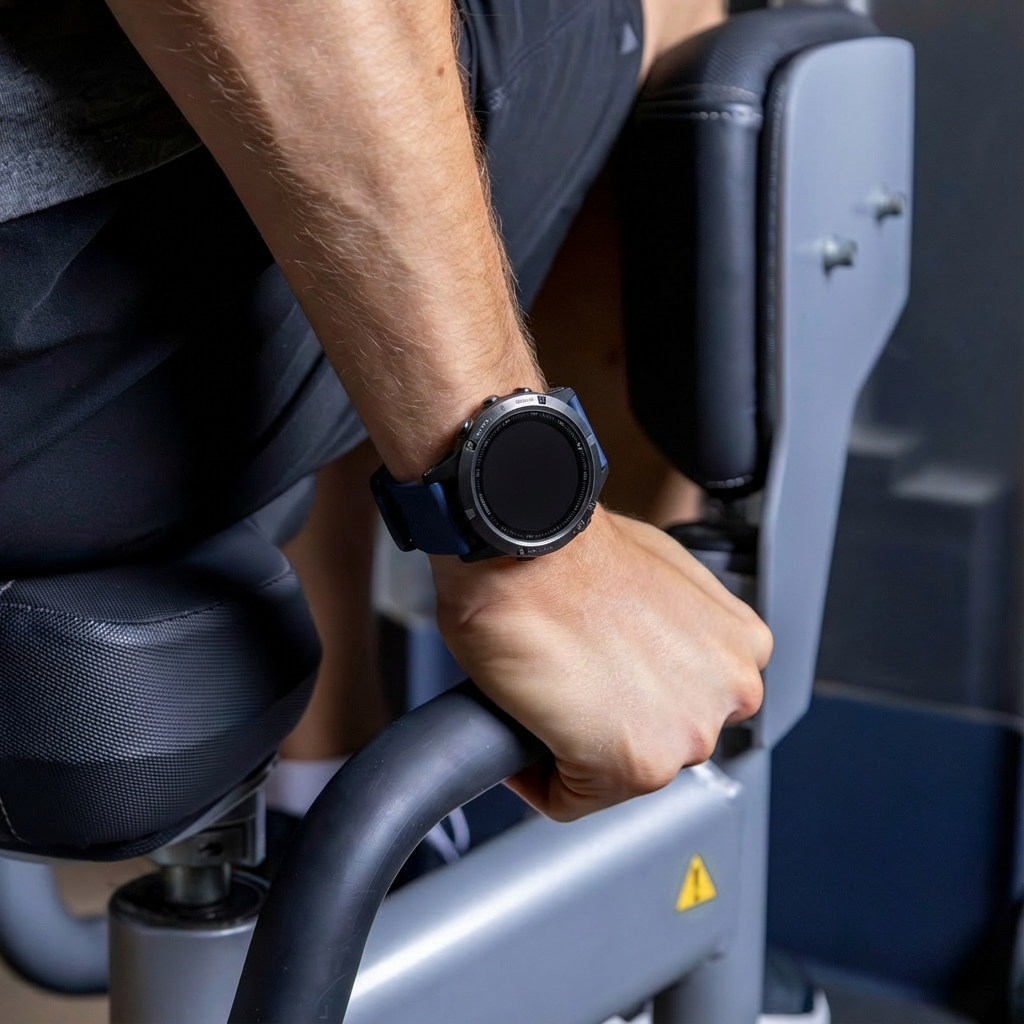 Bracelet en silicone bleu foncé pour Garmin Fenix 5 Plus et 6 Pro