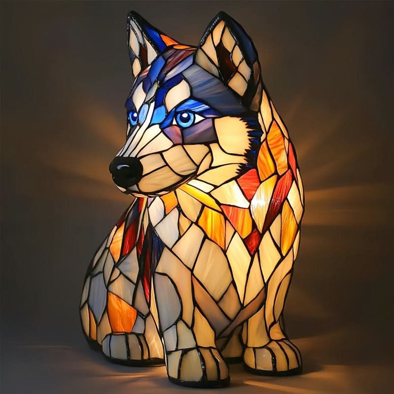 LumaPals LED-nattlampa – 15 cm hög hundrasstaty, USB-driven