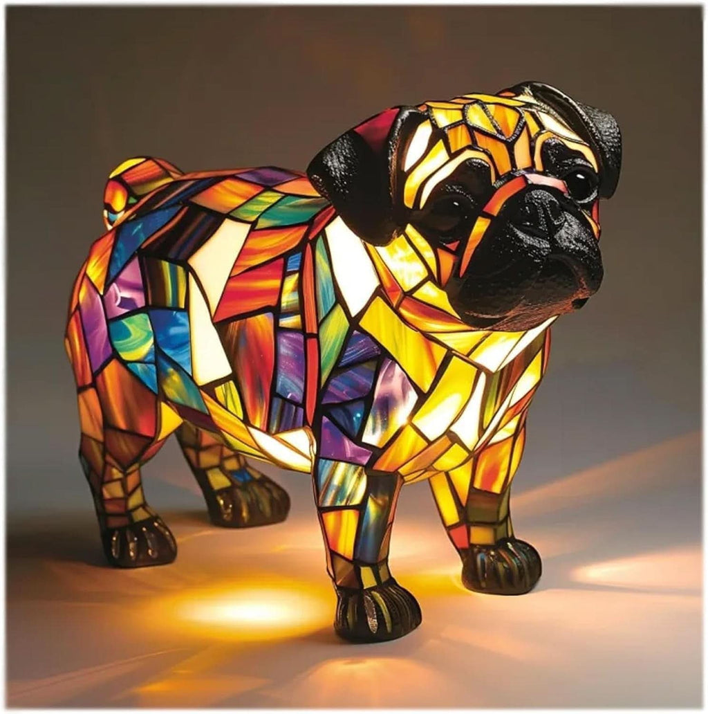 LumaPals LED-nattlampa – 15 cm hög hundrasstaty, USB-driven