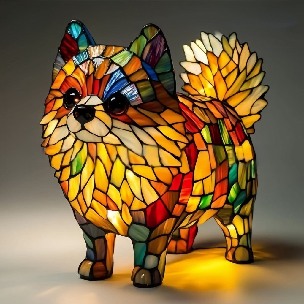 LumaPals LED-nattlampa – 15 cm hög hundrasstaty, USB-driven