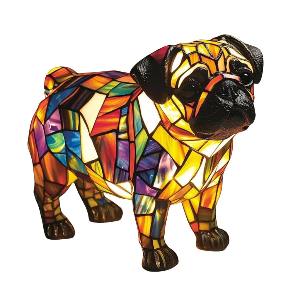 LumaPals LED-nattlampa – 15 cm hög hundrasstaty, USB-driven