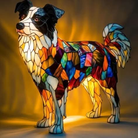 LumaPals LED-nattlampa – 15 cm hög hundrasstaty, USB-driven