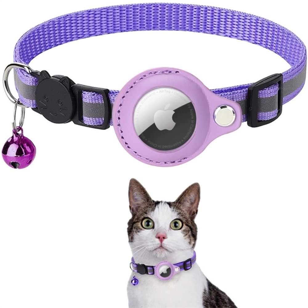 Collar rastreador GPS para gatos WhiskGuard — detalles reflectantes y hebilla de liberación rápida