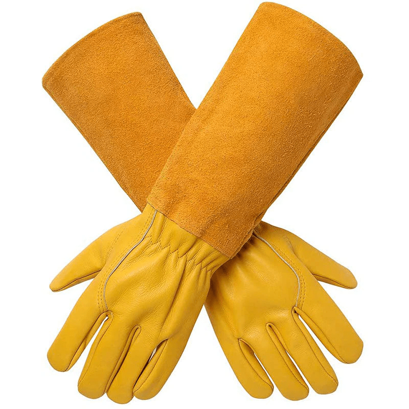 Guantes de jardinería resistentes TerraGuard — Banda elástica en la muñeca, pulgares y dedos con doble costura