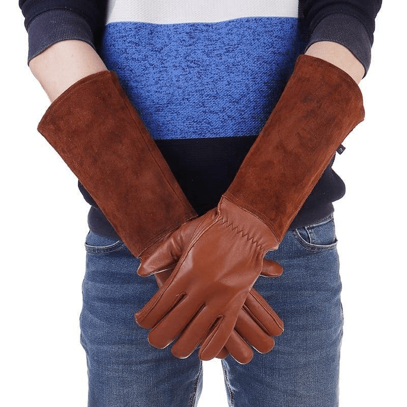 Guantes de jardinería resistentes TerraGuard — Banda elástica en la muñeca, pulgares y dedos con doble costura