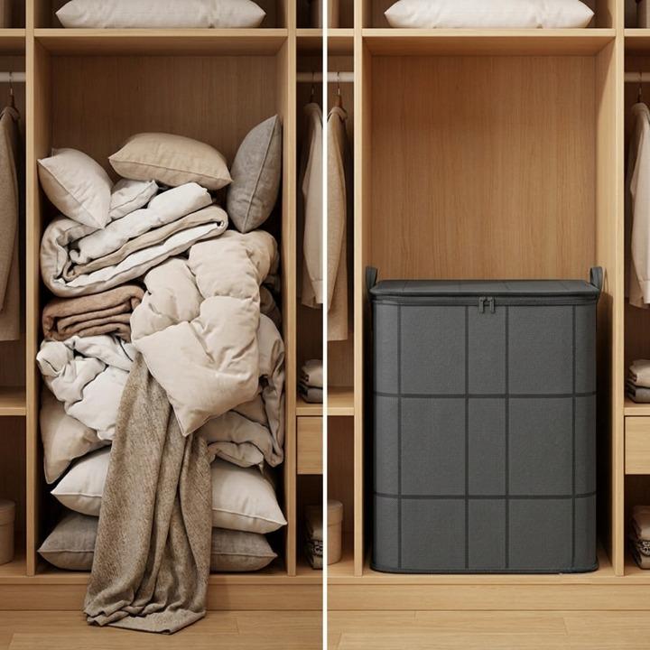 Foldable Bedding Storage Bag — 3 Sizes, Double-Zip Closure