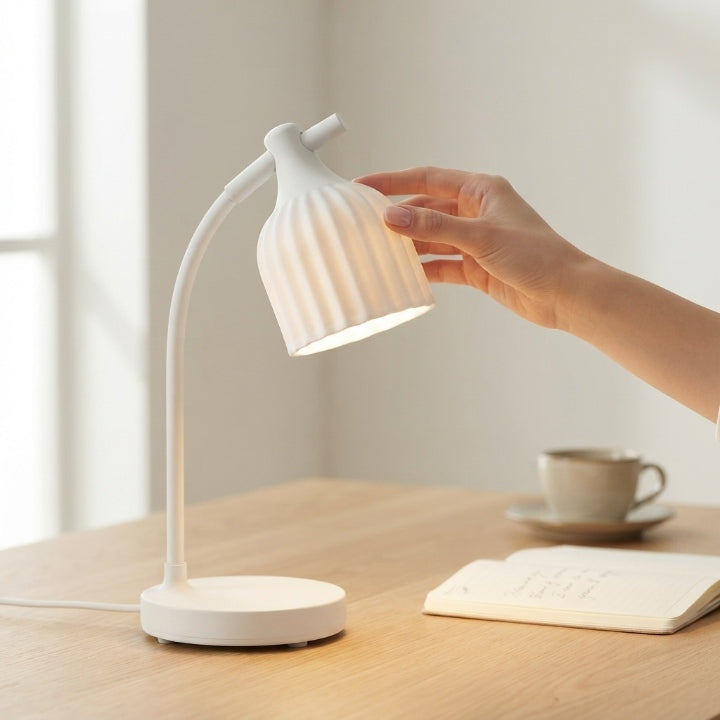Lampada da scrivania LED dimmerabile - Braccio regolabile, 3 temperature di colore, controllo continuo della luminosità