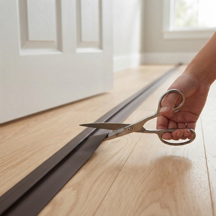 5-pak selvklæbende silikonedørtætninger - 100 cm, 3-lagsdesign, beskyttelse mod åbninger på op til 2 cm