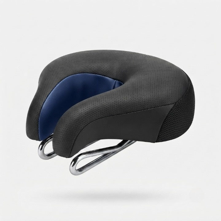 Nasenloser Fahrradsattel mit Federdämpfung, Druckentlastung, 26 × 25 cm -    Zorenza
