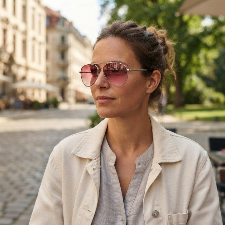 Pilot Sunglasses — Gradient Lenses, UV400 Protection Against UVA and UVB Rays