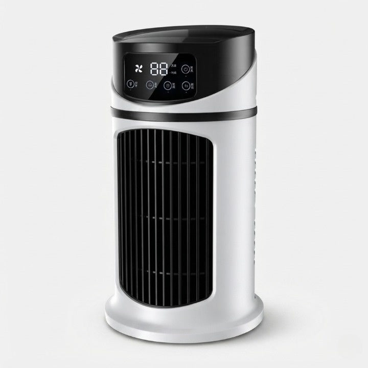 2-i-1 kompakt luftkøler og luftfugter — 300 ml vandtank, USB-drevet