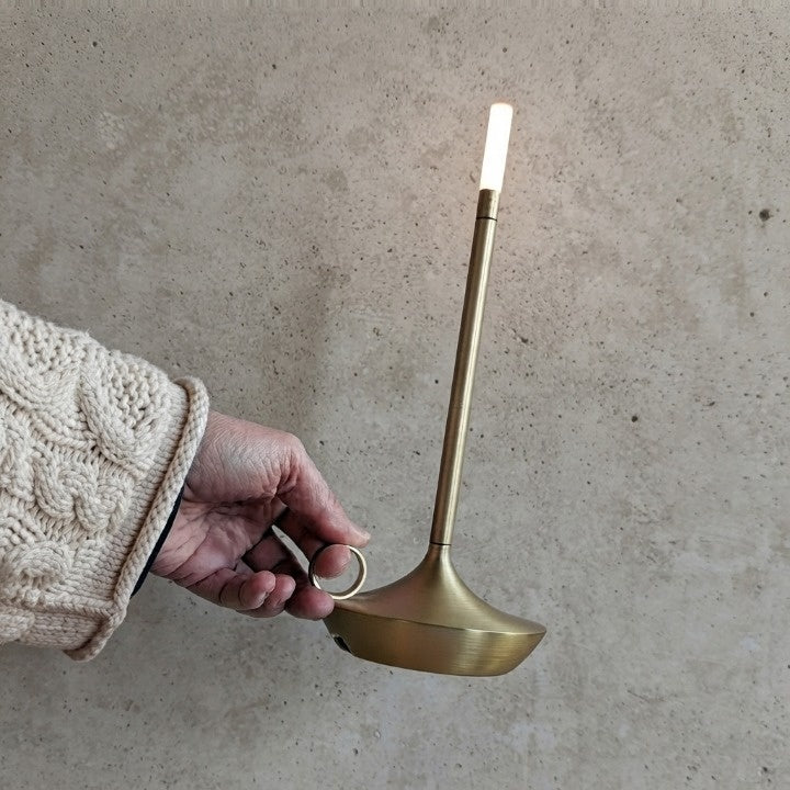 Sladdlös uppladdningsbar bordslampa i aluminium - dimbar, Ø 12 × H 26 cm