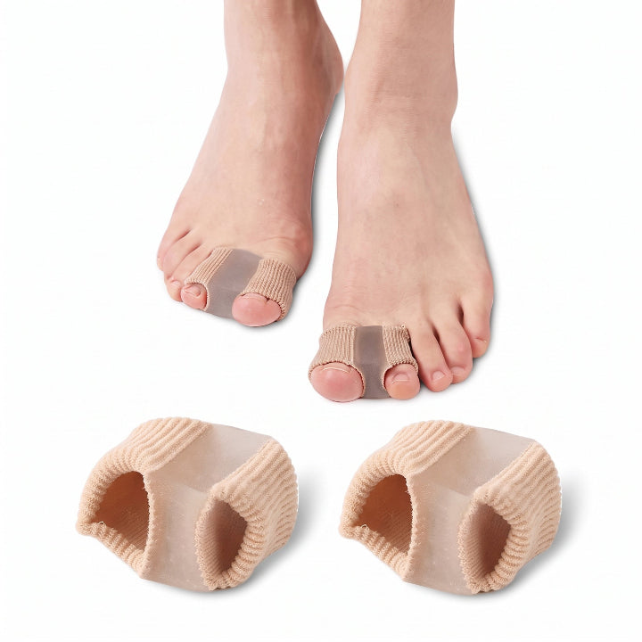 2-Piece Double-Loop Toe Separator for Hallux Valgus — 1.5 cm Spacing, Secure Fit