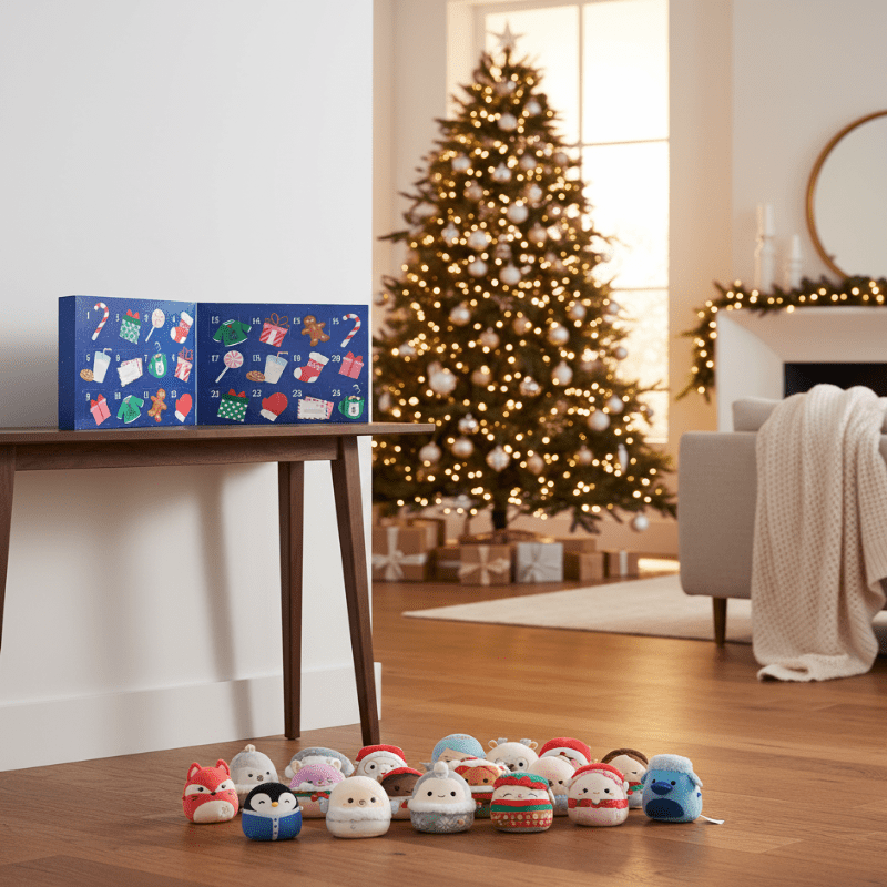 تقويم مجيء CozyNest لعام 2025 — 24 مجسّمًا صغيرًا من المارشميلو، بارتفاع 6.35 سم