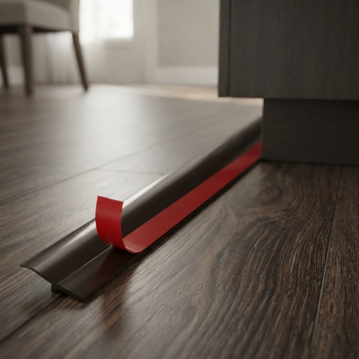 5-pak selvklæbende silikonedørtætninger - 100 cm, 3-lagsdesign, beskyttelse mod åbninger på op til 2 cm