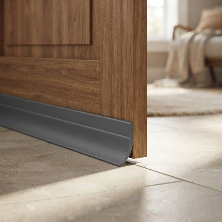 Selbstklebende Türdichtung aus Silikon, 5er-Set, 100 cm, Spaltschutz bis 2 cm -    Zorenza