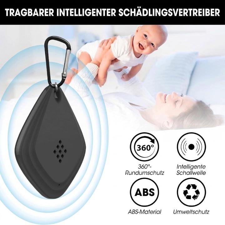 Black And White USB Waterproof Ultrasonic Device For Cats And Dogs