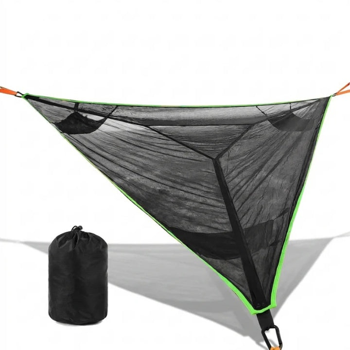 3-Person Nylon Triangle Hammock — 3-Point Suspension, 280 or 400 cm