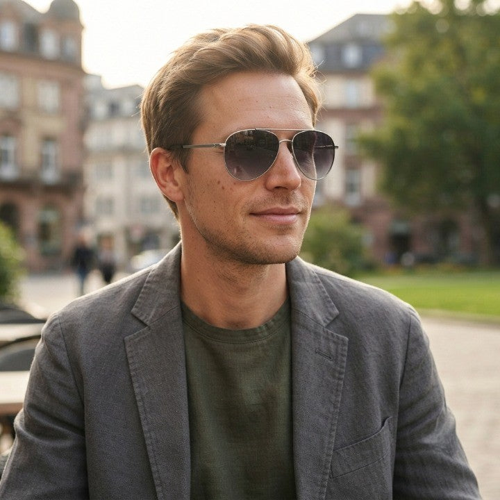 Pilot Sunglasses — Gradient Lenses, UV400 Protection Against UVA and UVB Rays