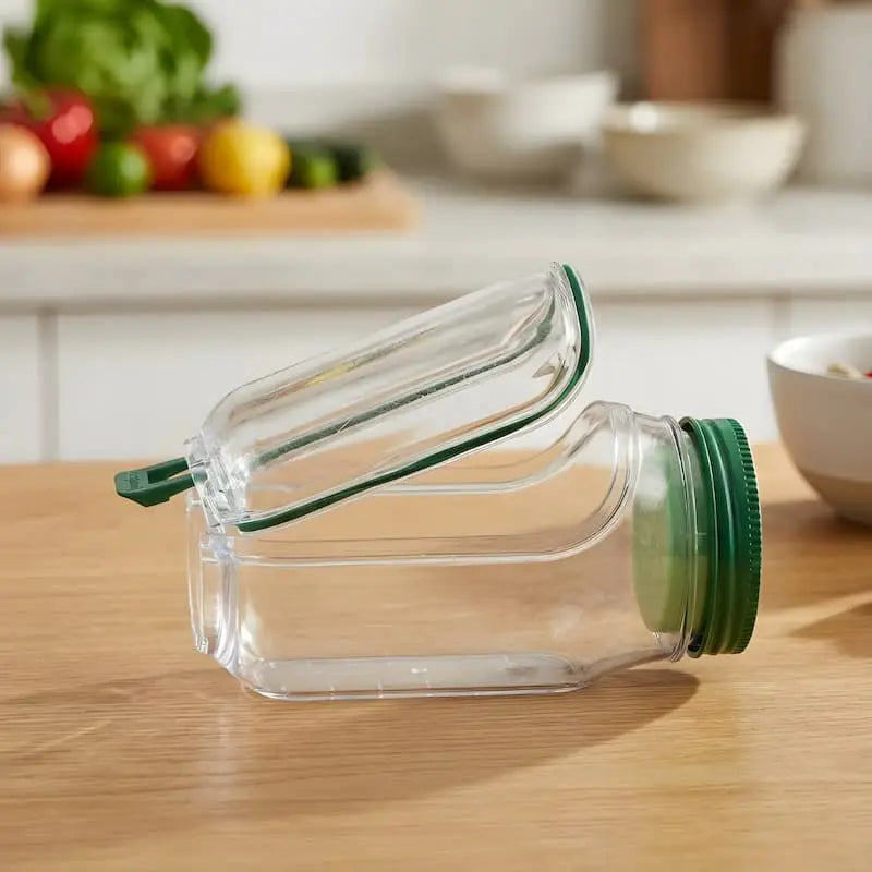 Contenitore in vetro per insalata con coperchio a vite — apertura ampia, per conservare i pasti preparati mantenendoli freschi