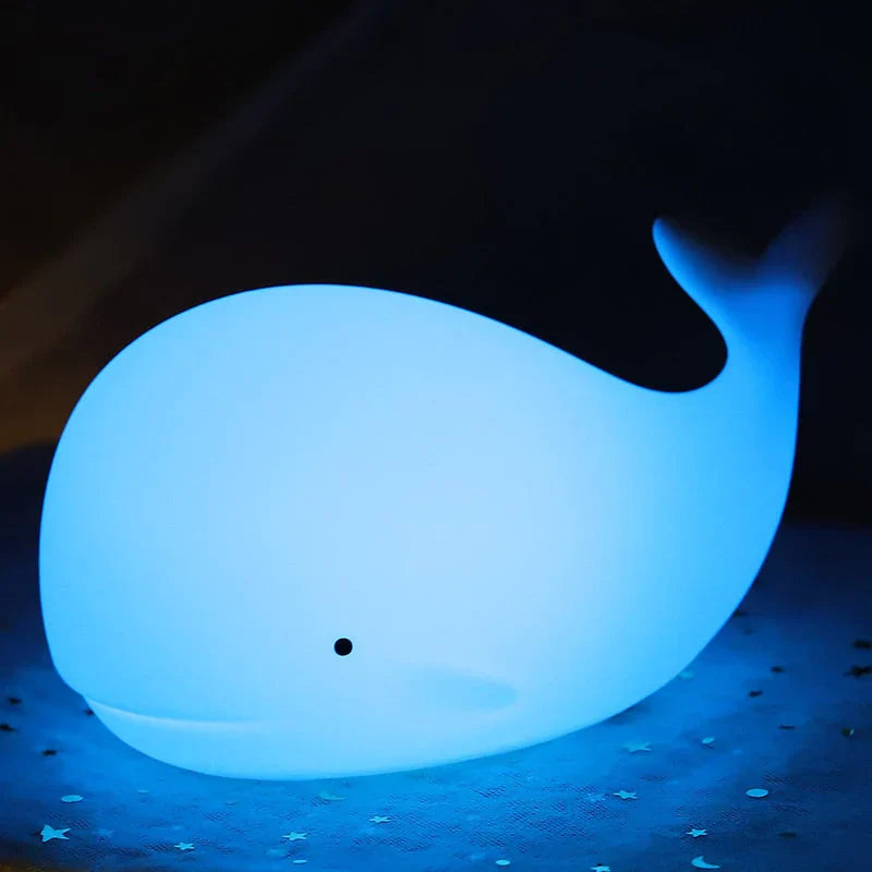 مصباح ليلي GlowWhale بتحكم باللمس — إضاءة متعددة الألوان