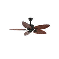 Ceiling Fan In Tropical Style With Light And Remote Control Glass Shade
