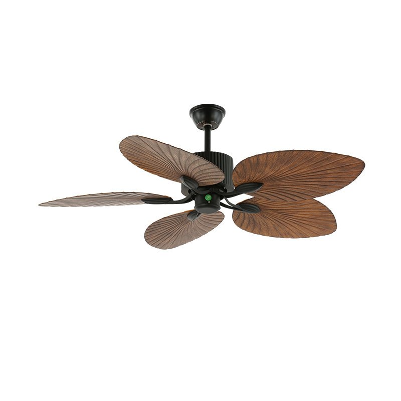 Tropical Wooden Ceiling Fan With Lighting And Six Speeds Remote Control
